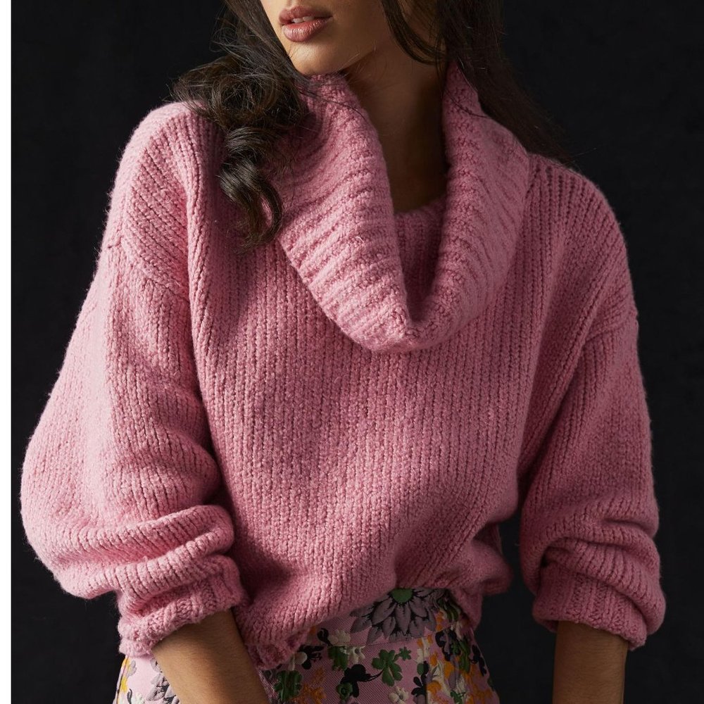 Anthropologie Pilcro Turtleneck Sweater Pink - Large